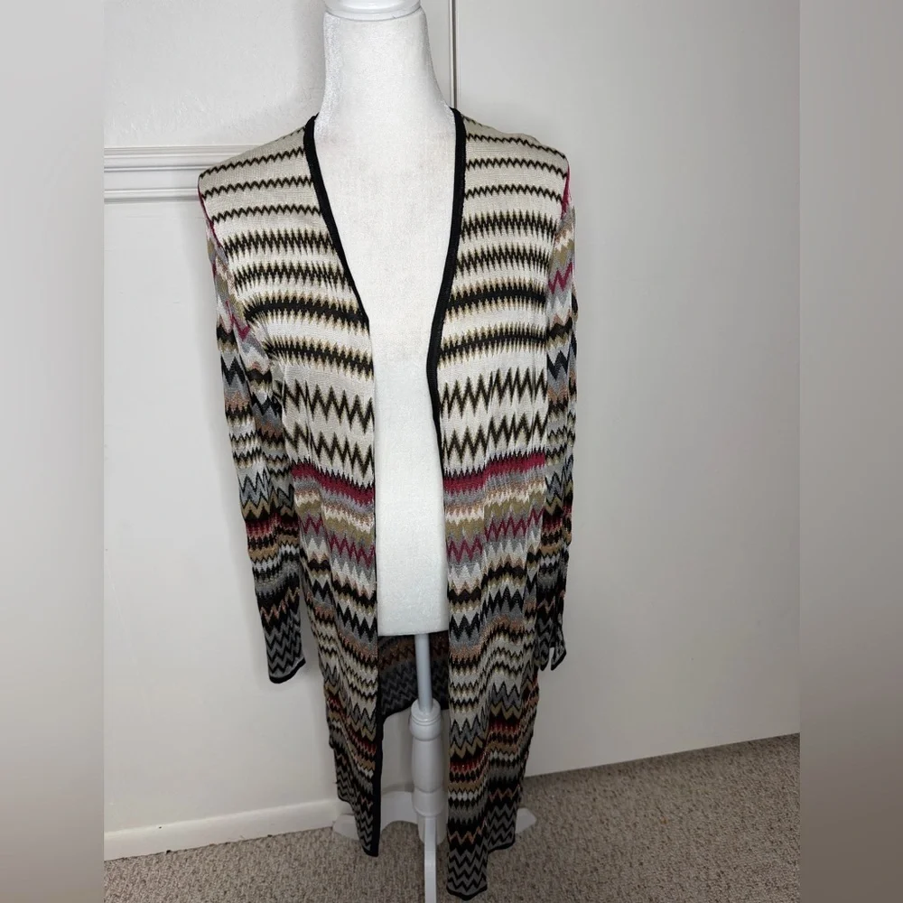 Chico's Vibrant Zigzag Cardigan size 3 or L